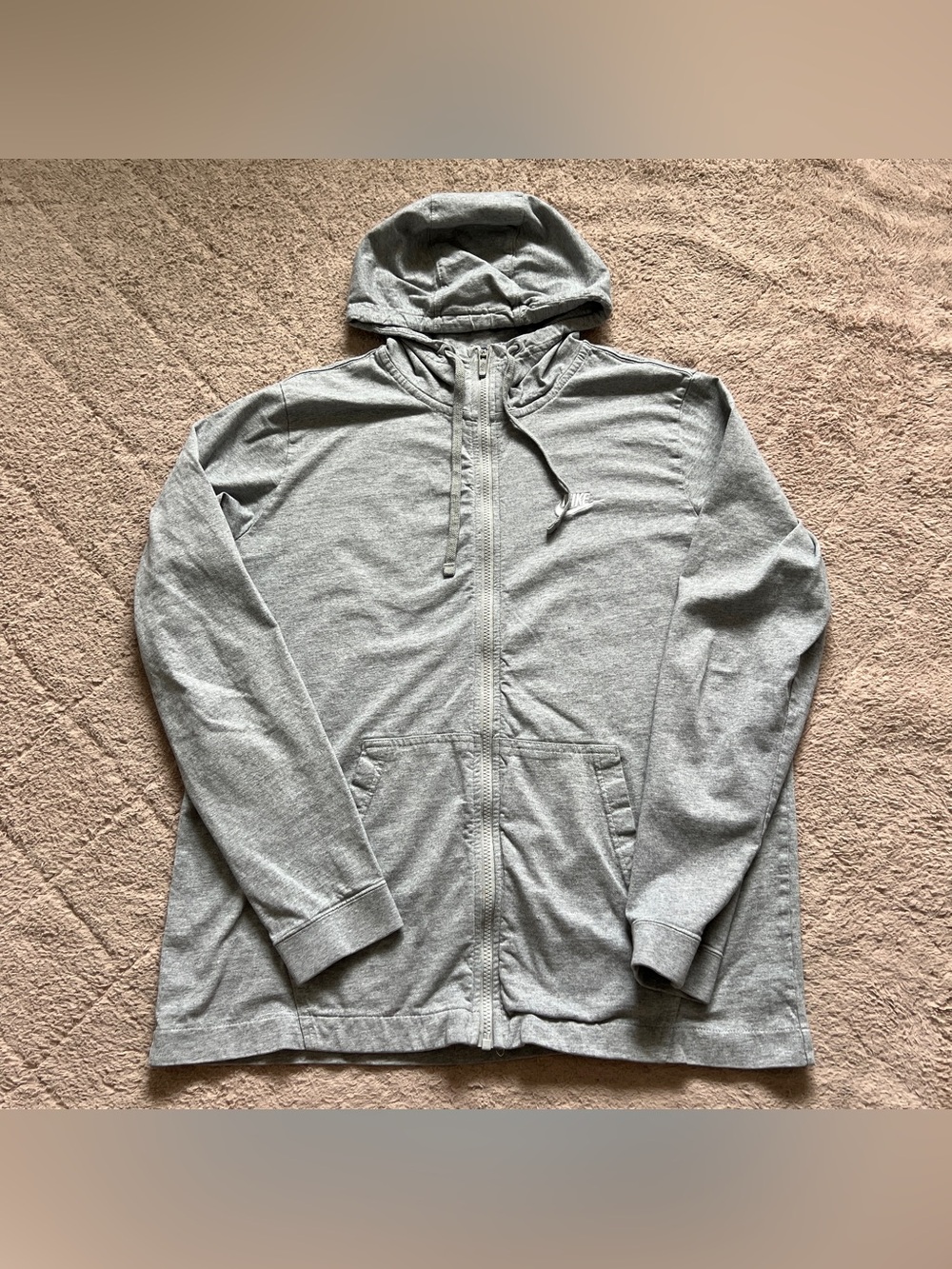 Nike Full Zip Hoodie Sporty Athleisure Outdoor Hiking Gym Running Unisex Sz XL